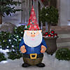 4 Ft. Blow-Up Inflatable Gnome with Christmas Hat & Built-In LED Lights Outdoor Yard Decoration Image 2