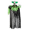 4 Ft. Hanging Animated Green & Black Clown Halloween Decoration Image 1