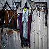 4 Ft. Hanging Animated Witch with Green Eyes Halloween Decoration Image 1