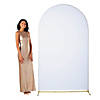 4 ft. x 7 ft. Arch Frame Polyester White Fabric Cover Image 1