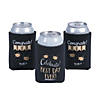 4" Graduation Best Day Ever Black & Gold Foam Can Coolers - 12 Pc. Image 1