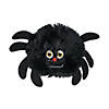 4" Halloween Fuzzy Black Stuffed Happy Spiders - 12 Pc. Image 1