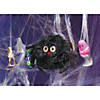 4" Halloween Fuzzy Black Stuffed Happy Spiders - 12 Pc. Image 1