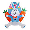 4' Inflatable Lighted Easter Bunny with Carrots Outdoor Decoration Image 1