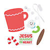 4" Jesus Warms My Heart Cocoa Christmas Ornament Craft Kit - Makes 12 Image 1