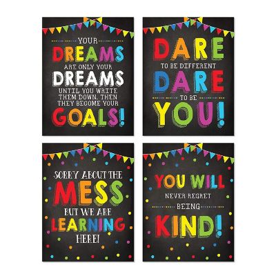 4 Kindness &amp; Learning Quotes 8.5x11in Image 1