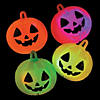 4" Light-Up Jack-O'-Lantern Puffer Ball Vinyl YoYos - 12 Pc. Image 1