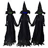 4' Lighted Faceless Witch Trio Outdoor Halloween Stakes Image 1