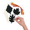 4" Magic Color Scratch Paper Fall Leaf Ornaments - 24 Pc. Image 1