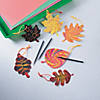 4" Magic Color Scratch Paper Fall Leaf Ornaments - 24 Pc. Image 2