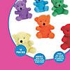 4" Mini Bright Rainbow Stuffed Bear Toy Assortment - 12 Pcs. Image 1