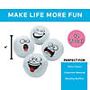 4" Mini Funny Face White Stuffed Snowballs - 12 Pc. Image 3