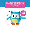 4" Mini Plump Bright Colors Stuffed Owl Character Toys - 12 Pc. Image 2