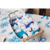 4" Mini Smile Face White Stuffed Snowflakes with Scarf - 12 Pc. Image 1