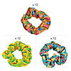 4" Multicolor Polyester Scrunchie Assortment Kit - 36 Pc. Image 1