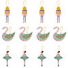 4&quot; Once Upon a Snowfall Swan, Ballerina &amp; Nutcracker Felt Christmas Ornaments &amp;#8211; 12 Pc. Image 1