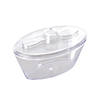 4 oz. Clear Oval Plastic Mini Cup with Lid and Spoon (108 Cups) Image 1