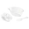 4 oz. Clear Oval Plastic Mini Cup with Lid and Spoon (108 Cups) Image 1