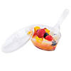 4 oz. Clear Oval Plastic Mini Cup with Lid and Spoon (108 Cups) Image 2