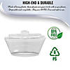 4 oz. Clear Oval Plastic Mini Cup with Lid and Spoon (108 Cups) Image 4