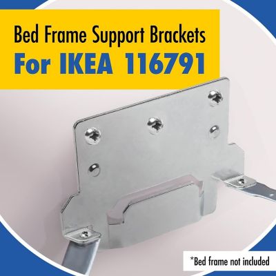 [4 Pack] Bed Frame Brackets for IKEA Bed Frame - Headboard Mounting Brackets &amp; Screws - Low Bed Frame Replacement Parts Image 1