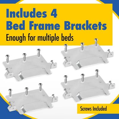 [4 Pack] Bed Frame Brackets for IKEA Bed Frame - Headboard Mounting Brackets &amp; Screws - Low Bed Frame Replacement Parts Image 2