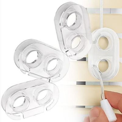 [4 Pack] Blind Cord Holder -Clear Window Blind String Holder Matches Decor - No Tools Required Image 1