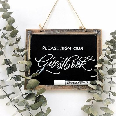 4-Pack Fine Tip White Chalk Markers - Includes 2 3mm Reversible Bullet, Chisel Tips - Works on Chalkboard, Blackboard Image 1