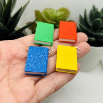 4 Pc Teacher School Subject Book Charms Image 3