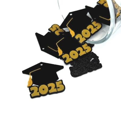 4 Pcs 2025 Graduation Cap Charms Image 1