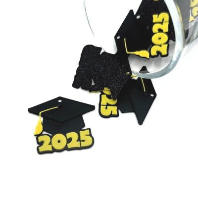 4 Pcs 2025 Graduation Cap Charms Image 1