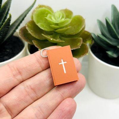 4 Pcs 3D Bible Book Charms Image 1