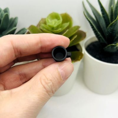 4 Pcs 3D Black Coffee Cup Charms Image 2