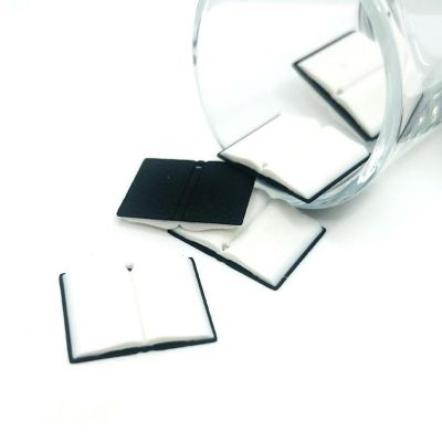 4 Pcs 3D Black Open Book Charms Image 1