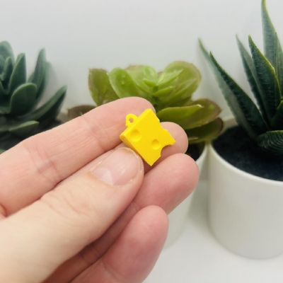 4 Pcs 3D Cheese Wedge Charms Image 1