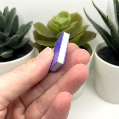 4 Pcs 3D Purple Book Charms Image 2