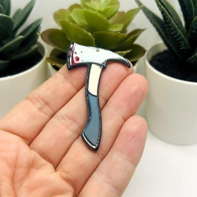 4 Pcs Acrylic Bloody Axe Pendants Image 2