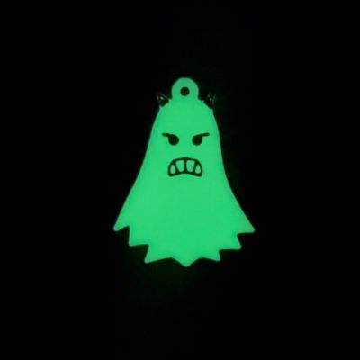 4 Pcs Angry Glow Ghost Charms Image 1