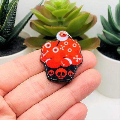 4 Pcs Birthday Eyeball Cupcake Charms Image 1