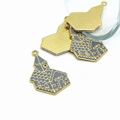4 Pcs Christmas Church Charms Image 1
