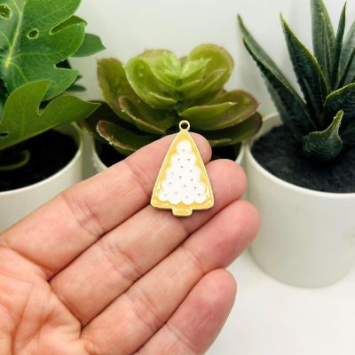 4 Pcs Christmas Cookie Tree Charms Image 1