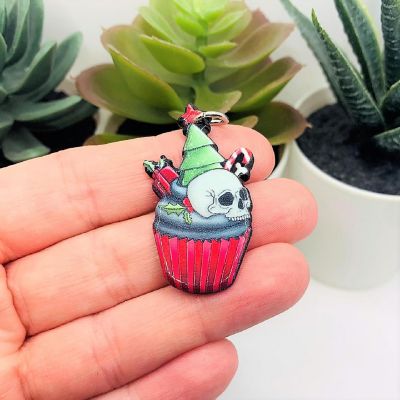 4 Pcs Christmas Cupcake Charms Image 1