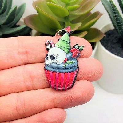 4 Pcs Christmas Cupcake Charms Image 2