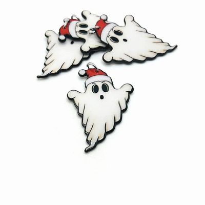 4 Pcs Christmas Ghost Pendant Charms Image 1