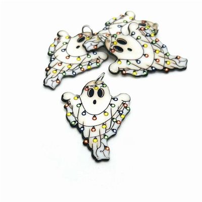 4 Pcs Christmas Ghost Pendant Charms Image 1