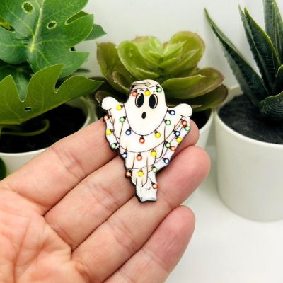4 Pcs Christmas Ghost Pendant Charms Image 1