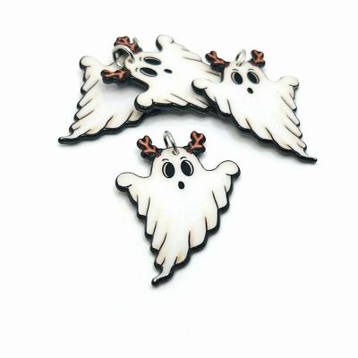 4 Pcs Christmas Ghost Pendant Charms Image 1