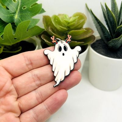 4 Pcs Christmas Ghost Pendant Charms Image 1