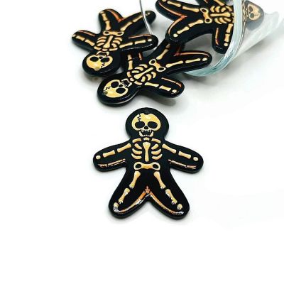 4 Pcs Christmas Gingerbread Man Charms Image 1