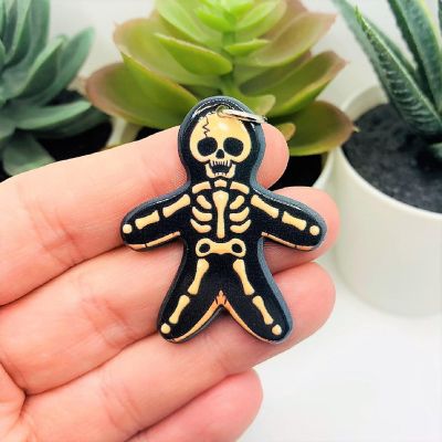 4 Pcs Christmas Gingerbread Man Charms Image 1